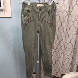 Torrid Olive Green Zipper Detail Leggings